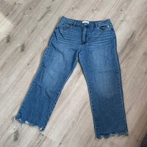 Vervet crop raw hem jeans